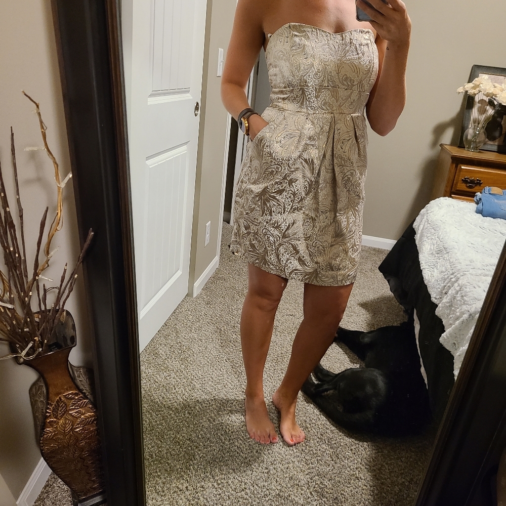 Gold dress